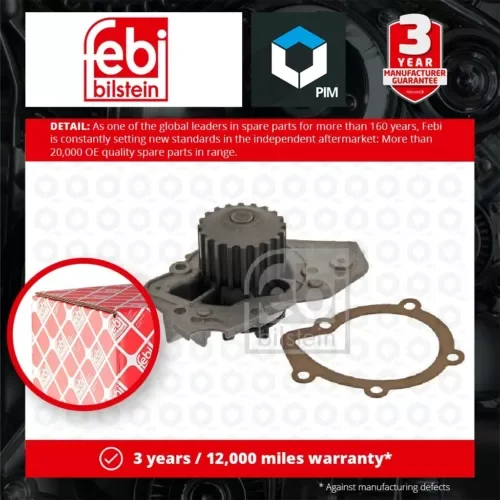 Water Pump fits CITROEN BX 1.9 84 to 94 Coolant 120139 1201A9 120163 Febi New Parts