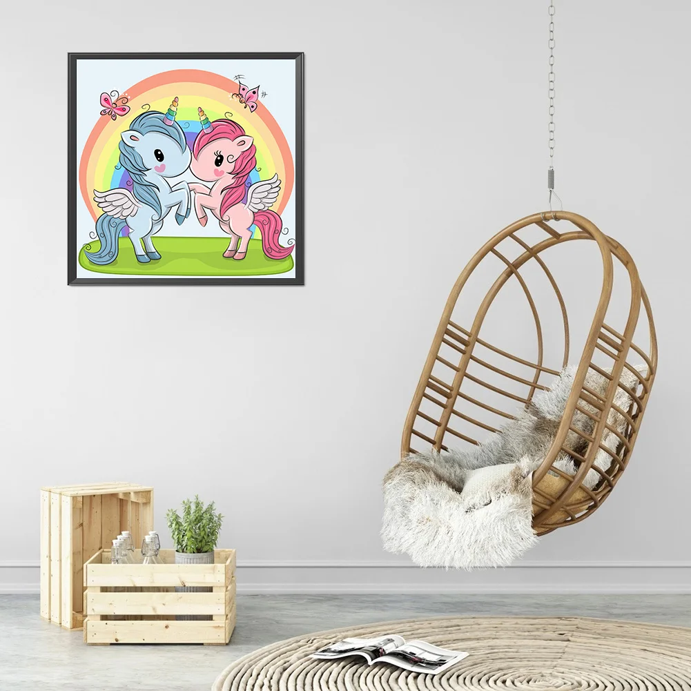 Full Round Diamond Painting 30*30cm - Unicorn