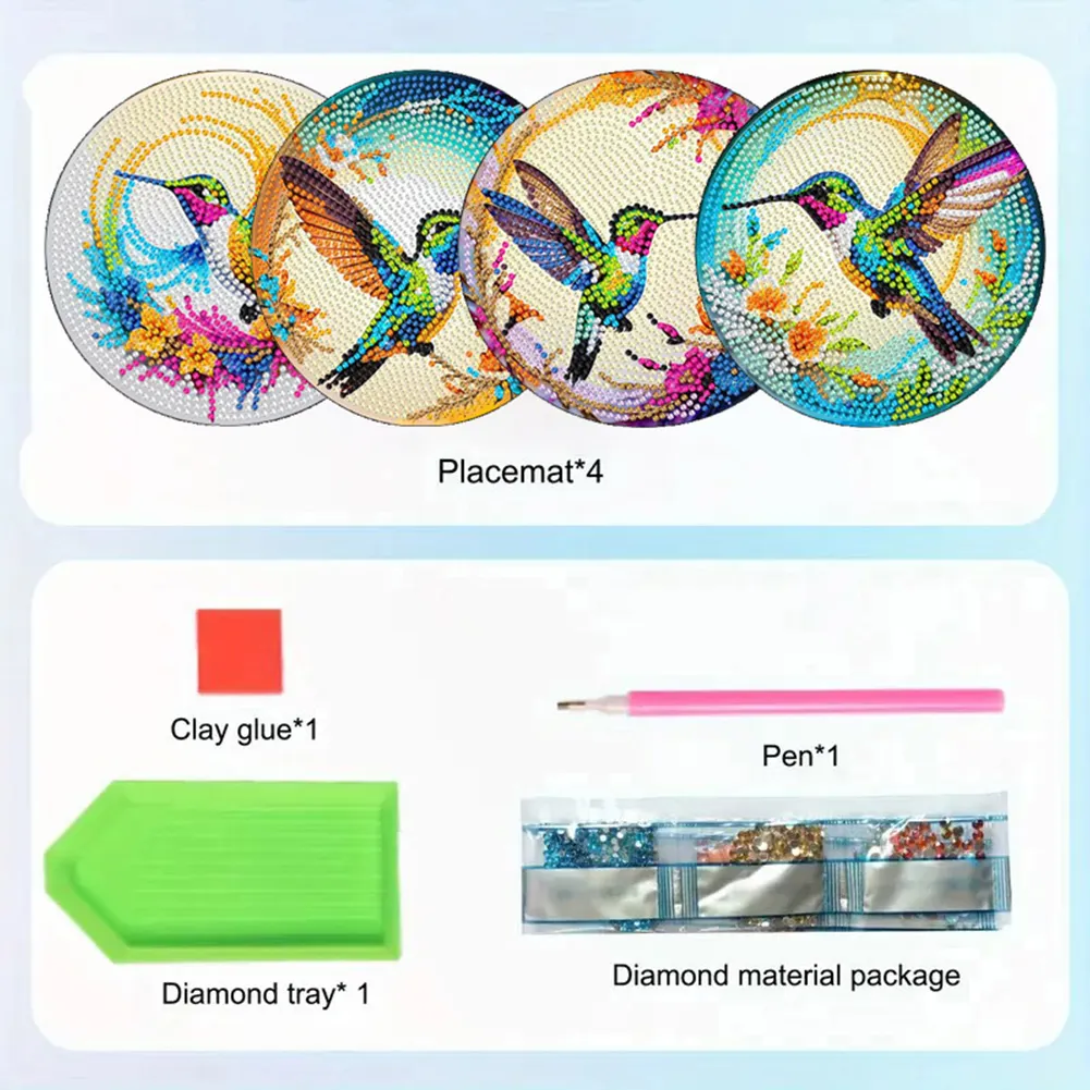 DIY Diamond Dot Kits Hummingbirds Diamond Crafts Projects for Beginners