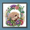 >SALE<5D DIY Partial Special Shaped Drill Diamond Painting Wreath Hedgehog Kit 30x30cm