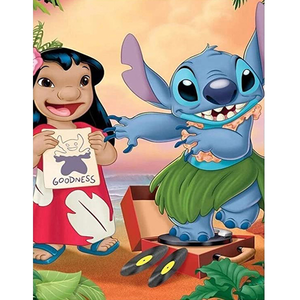 Stitch And Lilo Characters - 5D Diamond Painting 