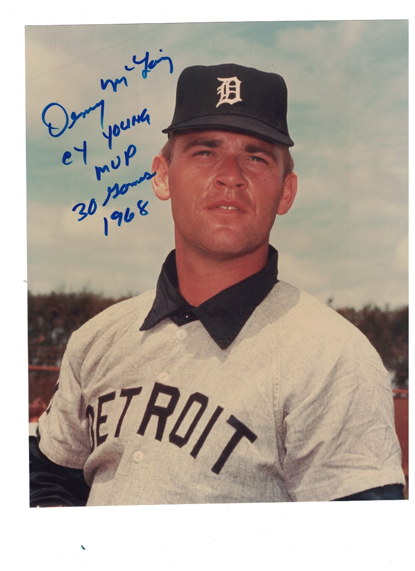 Denny Mclain Detroit Tigers Signed 8x10 Photo Poster painting W/Our COA