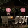 Solar Nylon Lantern Lamp Waterproof Outdoor Hanging Light Festival Decor
