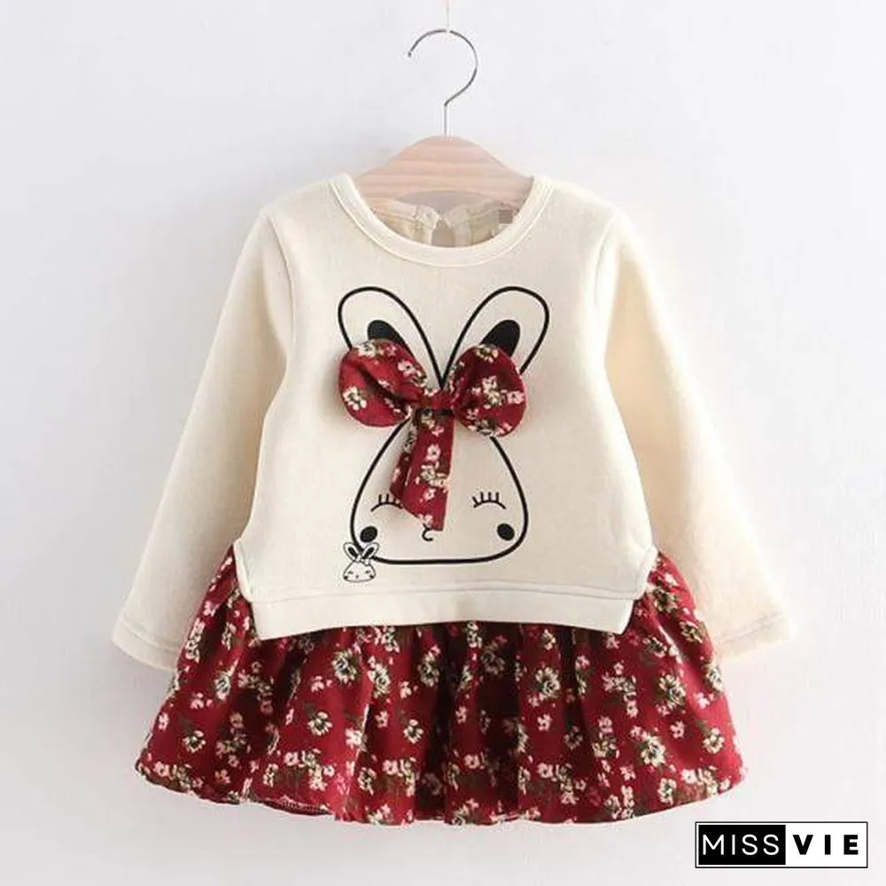 Autumn WInter Animal Style Girls Dresses
