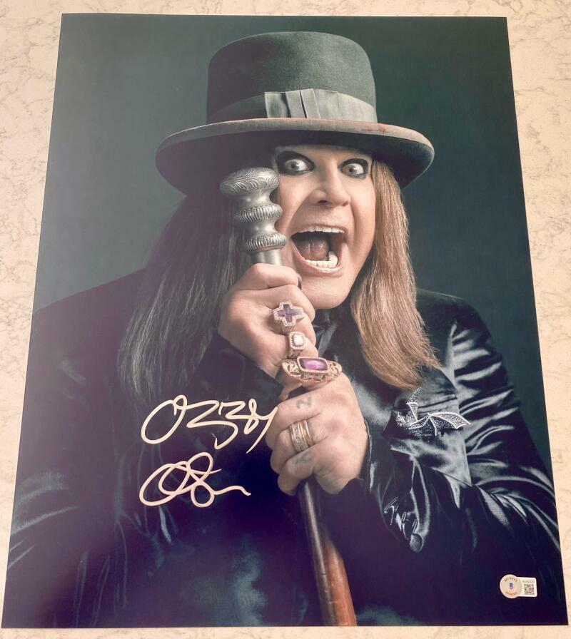 OZZY OSBOURNE SIGNED AUTOGRAPH 16X20 HUGE Photo Poster painting BLACK SABBATH ROCK LEGEND RARE D