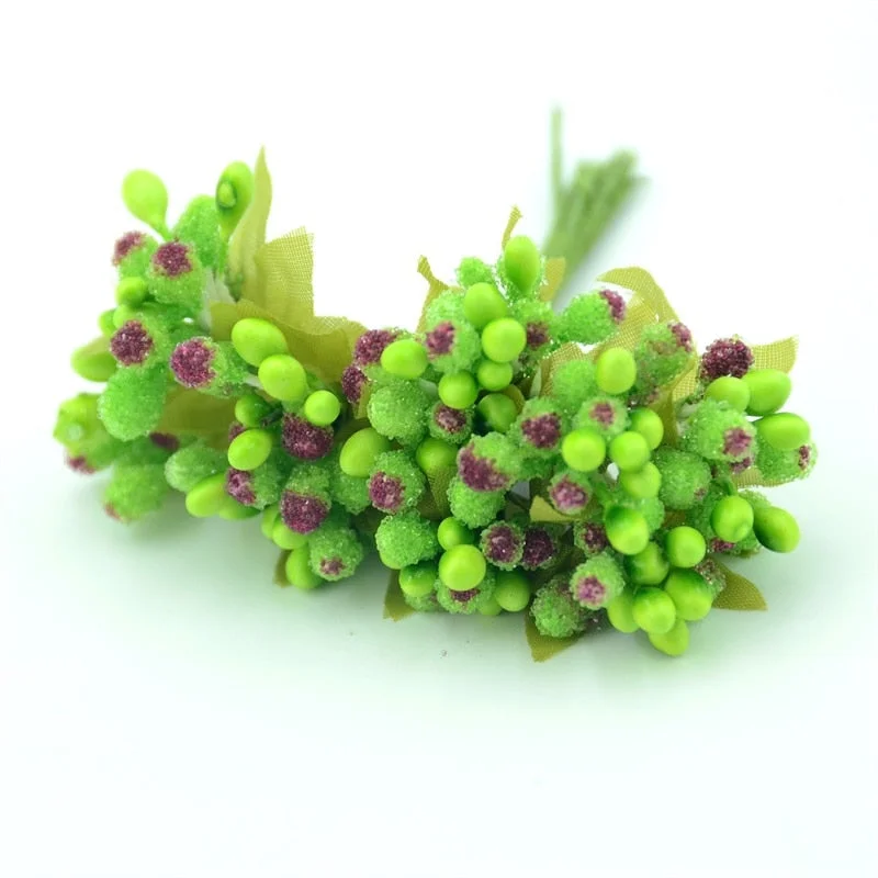 10PCS Mini Dichroic Glass Bud Stamen Artificial Flower Bouquet Wedding Box DIY Decoration Wedding Supplies Flower Accessories