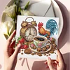 (US Local)6Pcs Coffee Afternoon Tea DIY Diamond Painting Card Diamond Drawing Card