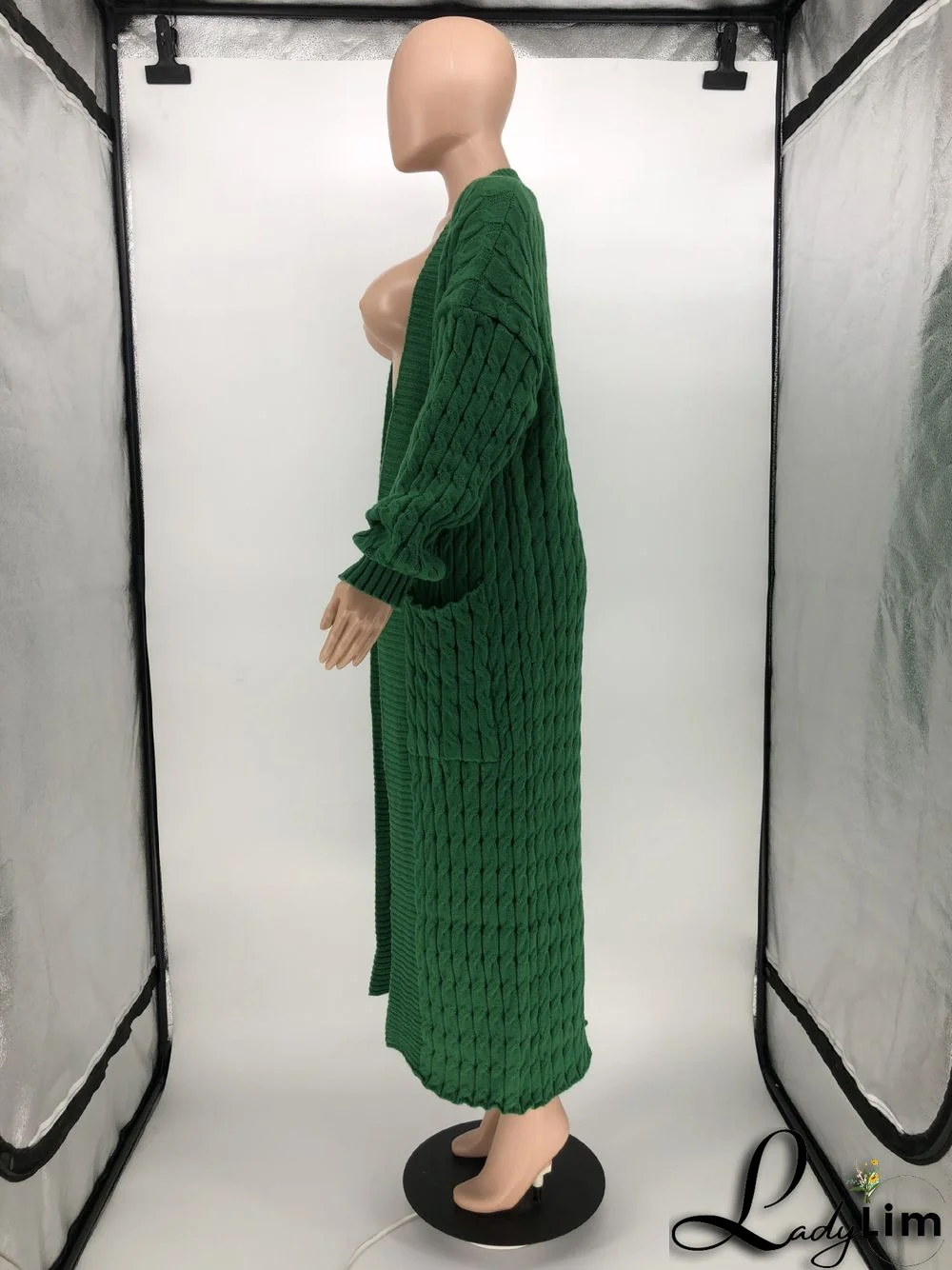 Women Winter Long Sleeve Plush Long Sweater Jacket