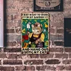 Pastoral Gardener Cat - Vintage Metal Signs - 30*40cm - Garden