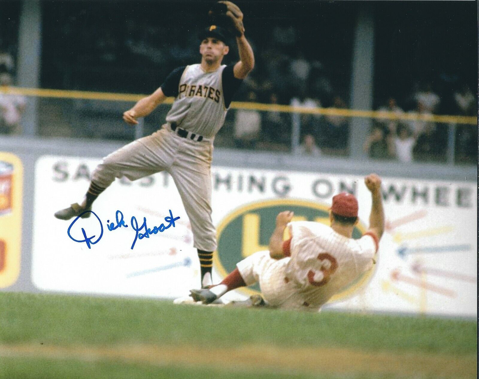 Autographed 8x10 DICK GROAT PITTSBURGH PIRATES Photo Poster painting w/Show Ticket