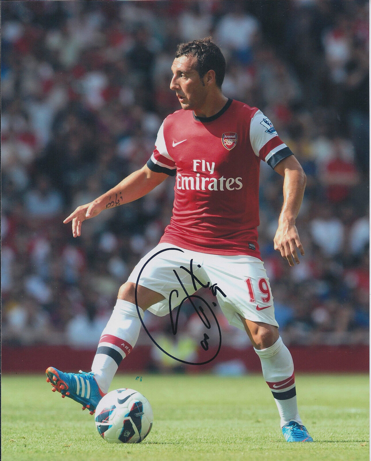 Santi CAZORLA Signed Autograph 10x8 Photo Poster painting AFTAL COA ARSENAL Premier League RARE