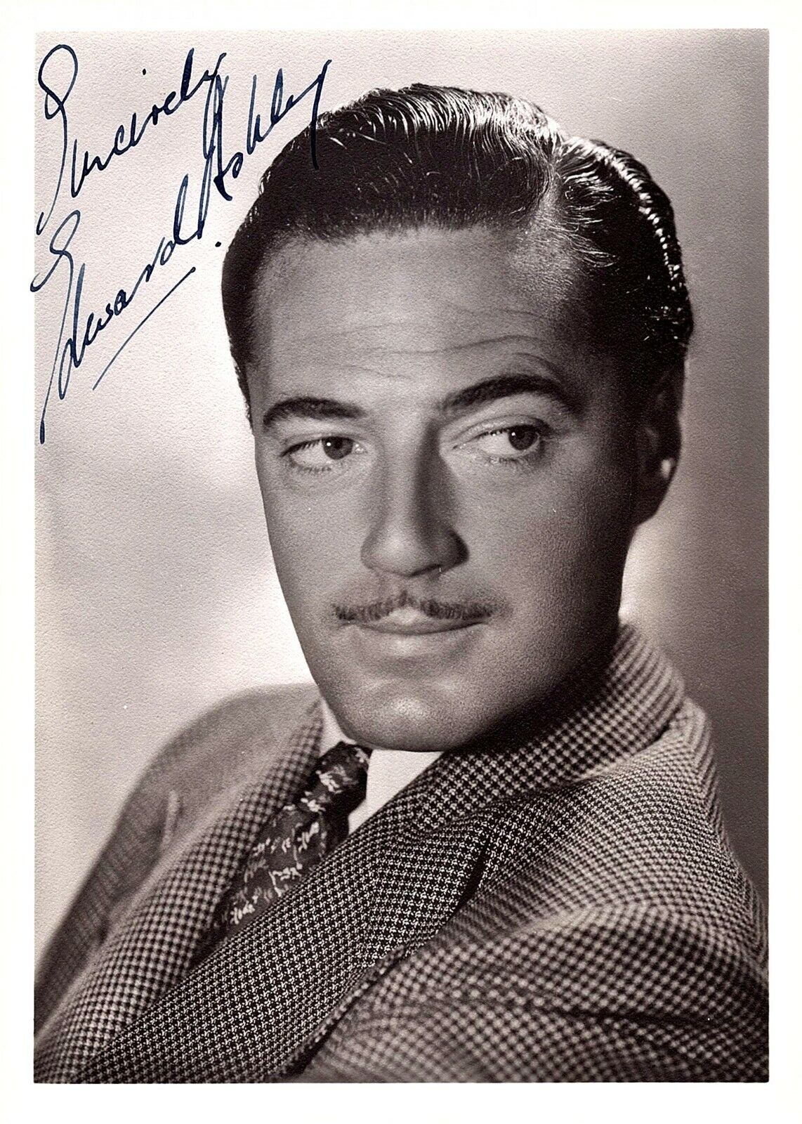 EDWARD ASHLEY Autographed Hand Signed 5 x 7 