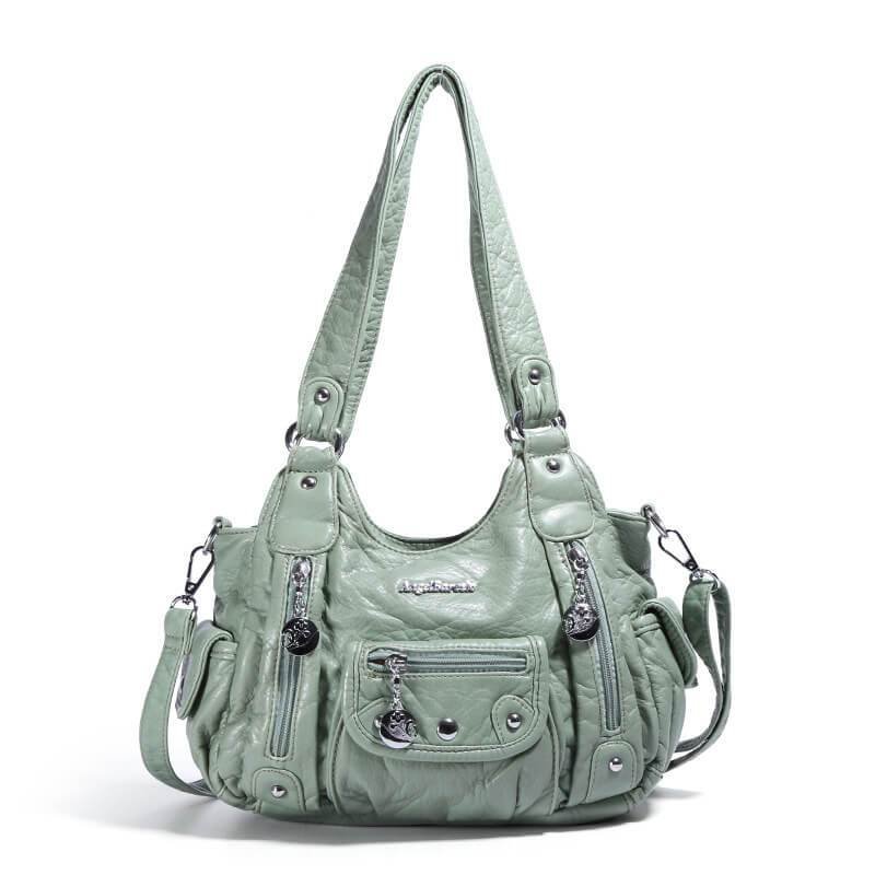 Women Handbags Washed Leather Purses Tote Shoulder Bags、、sdecorshop