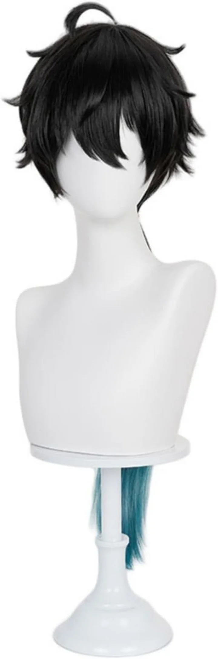 Azuiblc】崩壊スターレイル 丹恒・騰荒 コスプレ ウィッグ 黒髪 水色