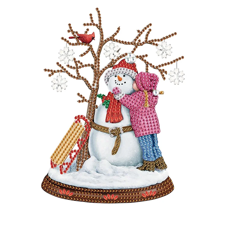 Partial Special-Shaped Diamond Painting - Christmas Snowman 30*30CM