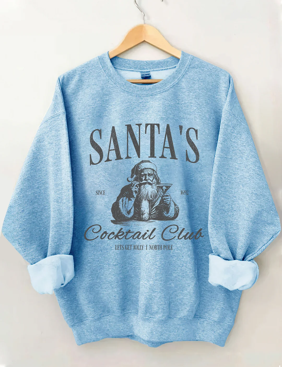 Santa's Cocktail Club Christmas Sweatshirt