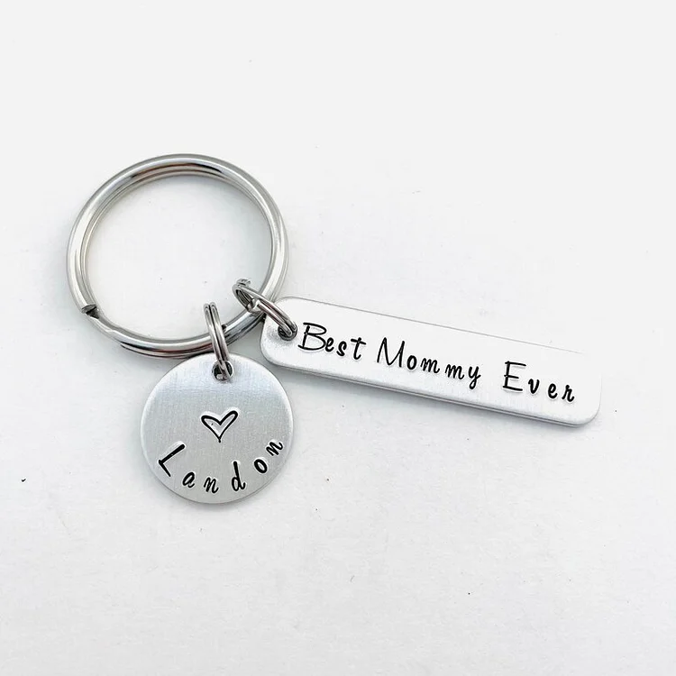 Best Mommy Ever Keychain Personalized 1 Name Mother's Day Gift
