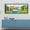 Mountain Flowing Water-11CT Stamped Cross Stitch Silk Thread 150*65cm/59.06*25.59in(Big Size)