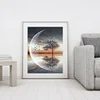 Full Embroidery Moon and Tree Stamped Cross Stitch 3-Strand 11CT (szx850)