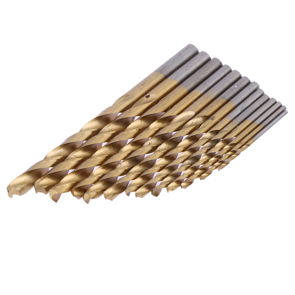 

13pcs High Speed Steel Drilling Bits Straight Round Shank Twist Drill Bits, 501 Original