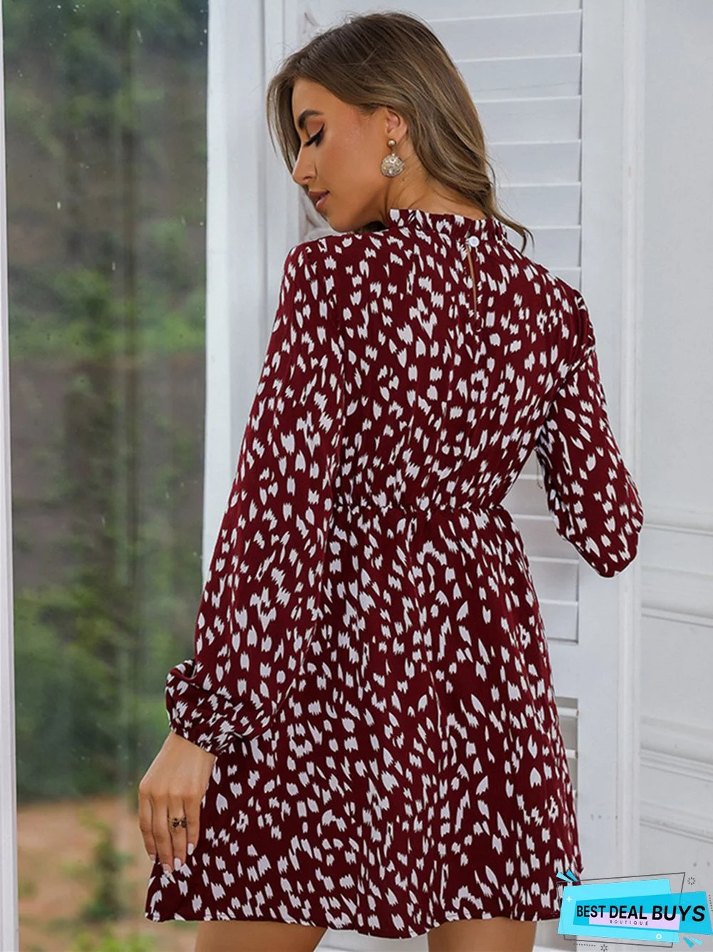Temperament Strap Long Sleeve Dress