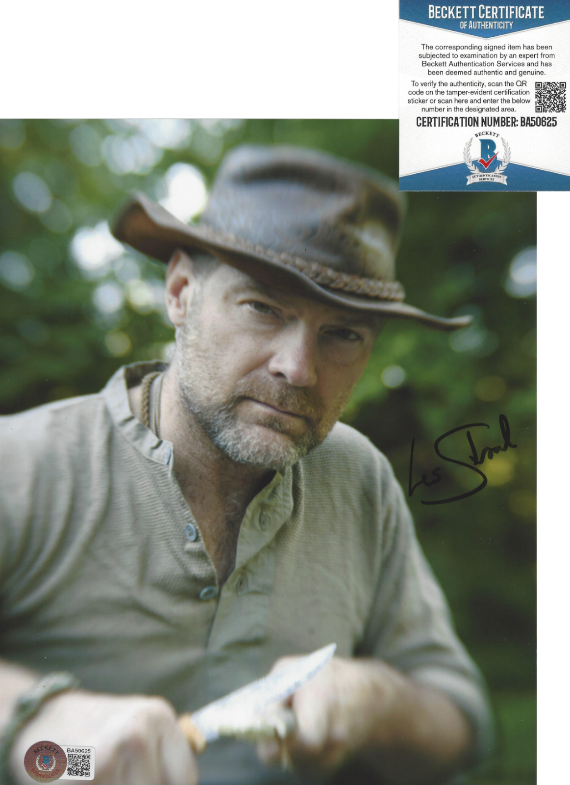 LES STROUD SIGNED 'SURVIVORMAN' 8x10 Photo Poster painting F SURVIVAL TV SHOW BECKETT COA BAS