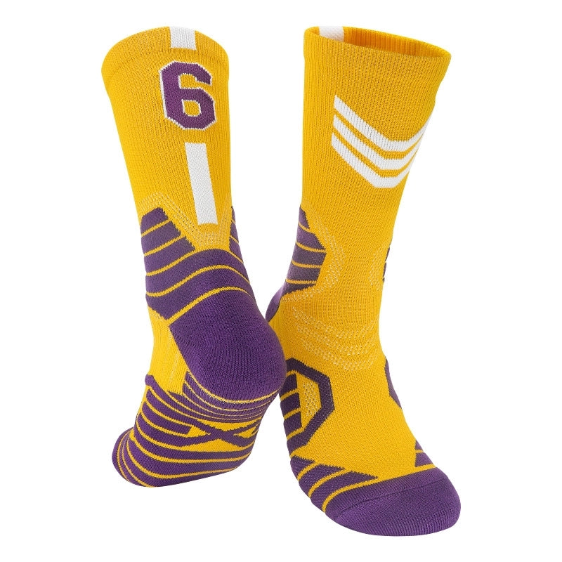 Curry Professional Basketball Socks Men’s High-top Breathable Combat Socks Training Mid-calf Socks Non-slip Sports Socks Men’s