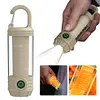 Super Bright Flashlight USB Charging 150LM Mini Camping Light for Hiking (Khaki)