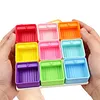 9-Square Diamond Art Painting Tray 3D Printed Colorful Rhinestone Tray Organizer Lightweight & Portable for DIY Crafts Nail Dotting Tools (Multicolor)