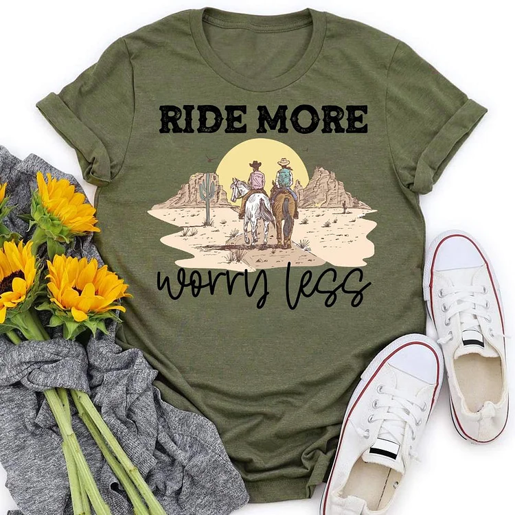 PSL - Ride more worry less Village LifeT-shirt Tee -05777