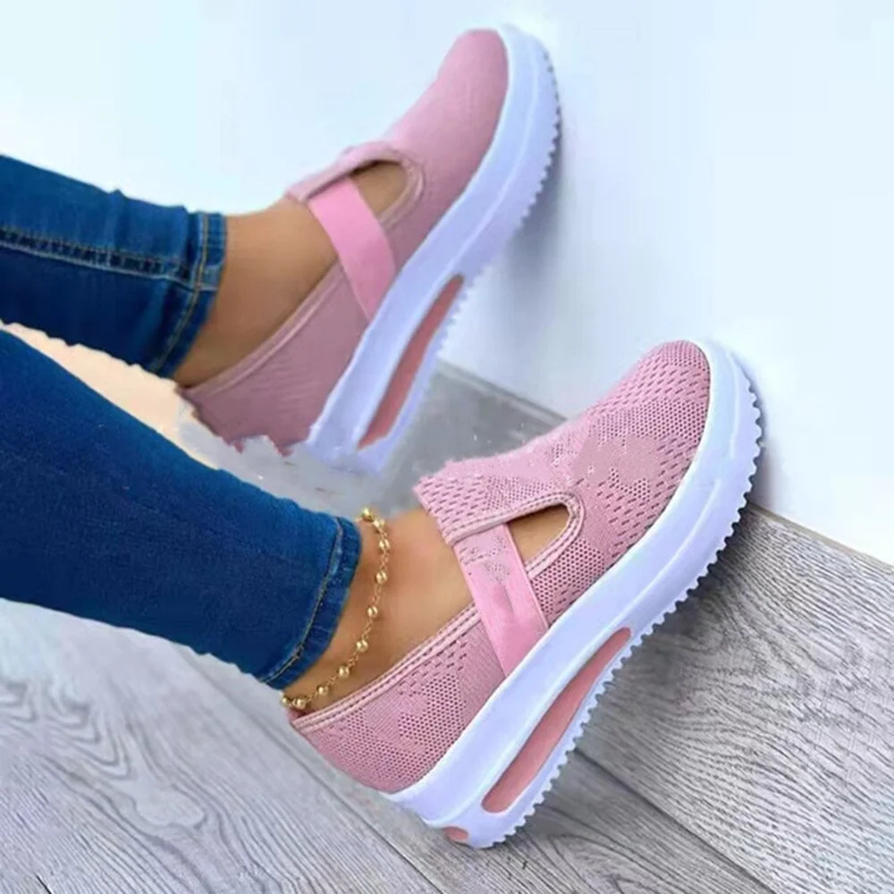 Qengg 2022 Women's Vulcanized Shoes Spring and Summer New Single Shoes Women's Sports Style Thick Bottom Single Shoes Women