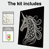 DIY Pearl Painting Unicorn for Home Wall Decor with Frame(40*30cm)