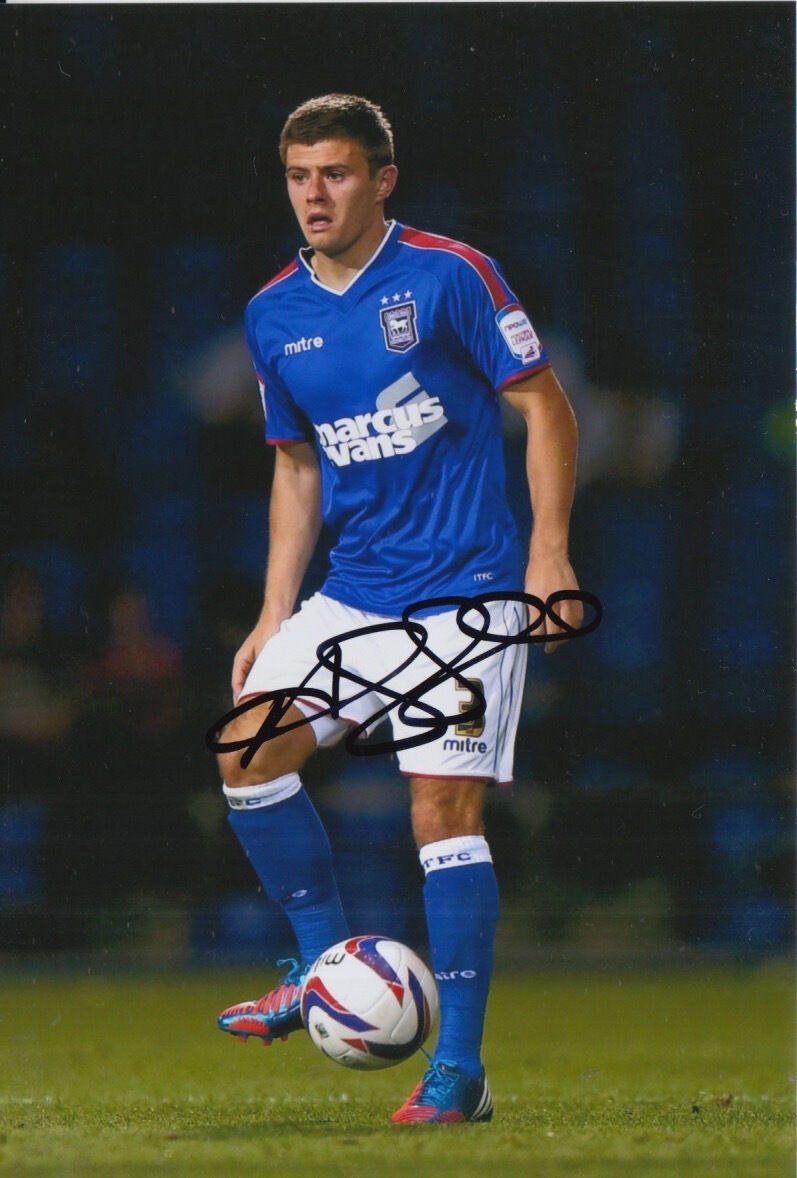 IPSWICH TOWN HAND SIGNED AARON CRESSWELL 6X4 Photo Poster painting.