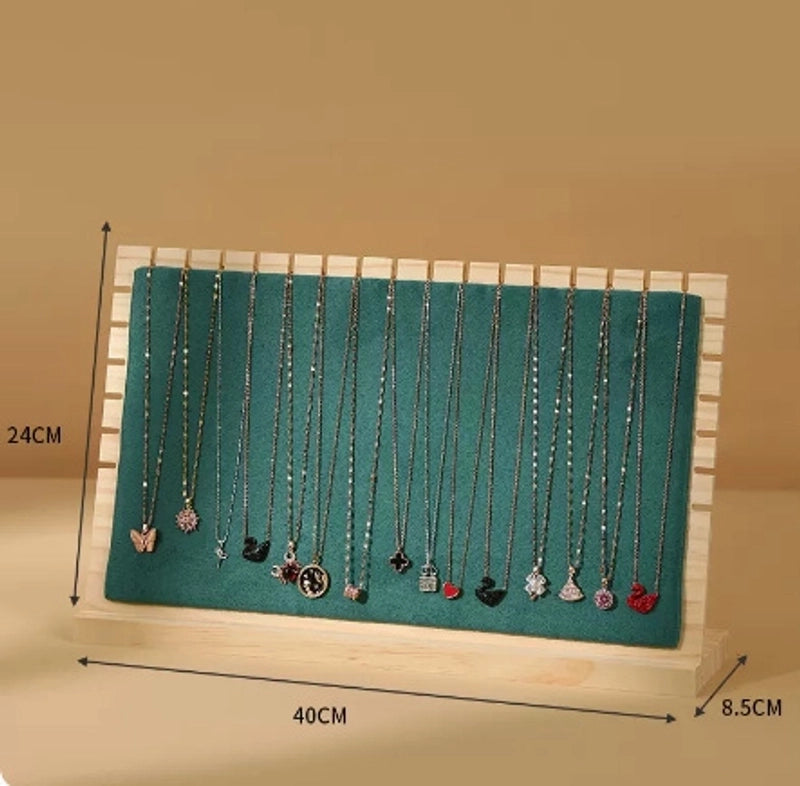 1 Piece Solid Wood Flannel Minimalist L Shape Jewelry Display