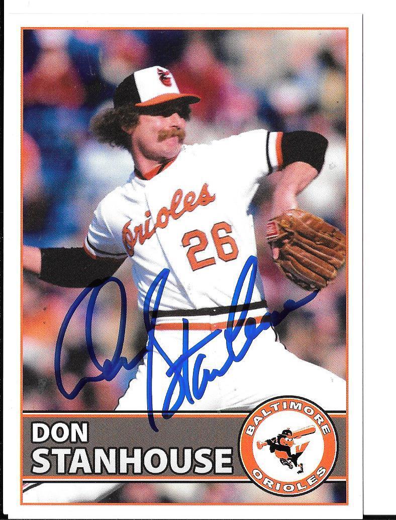 DON STANHOUSE BALTIMORE ORIOLES RARE SIGNED Photo Poster painting