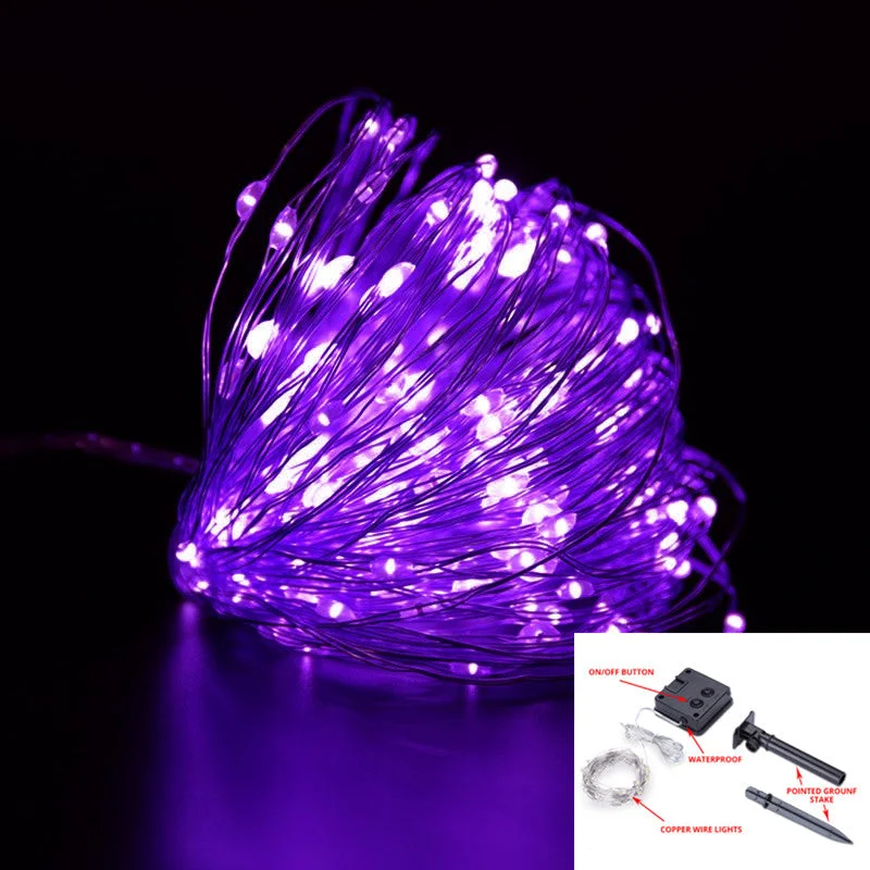 Solar LED String Lights Outdoor String Light, LEDs Fairy Holiday Christmas Party Garland Solar Garden Waterproof Decor