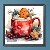 >SALE<5D DIY Full Round Drill Diamond Painting Christmas Mug Drinks Kit Decor 30x30cm