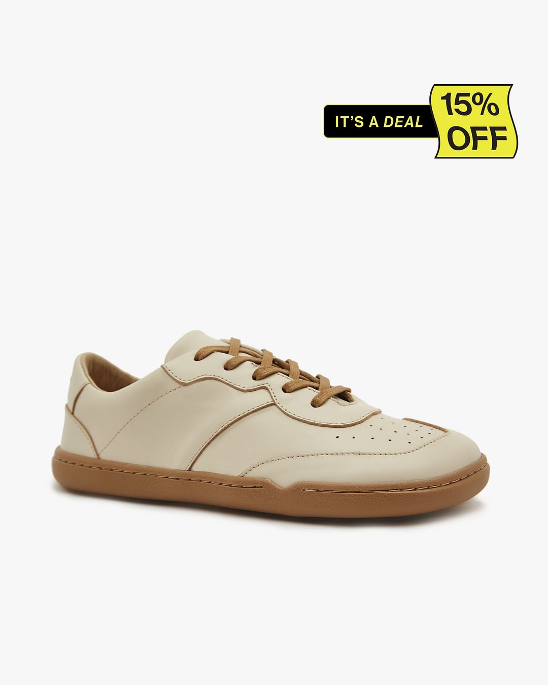 The Retro Sneaker in Natural Leather Women