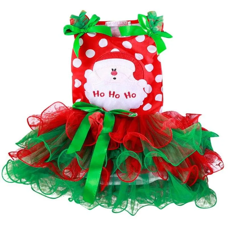Santa Claus Girls Xmas Party Dress Kids Christmas Dresses New Years Girl Vestido Fancy Christmas Dress Girl Long Sleeves Red