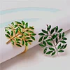 Green Tree Leaf Golden Silver Catering Napkin Ring