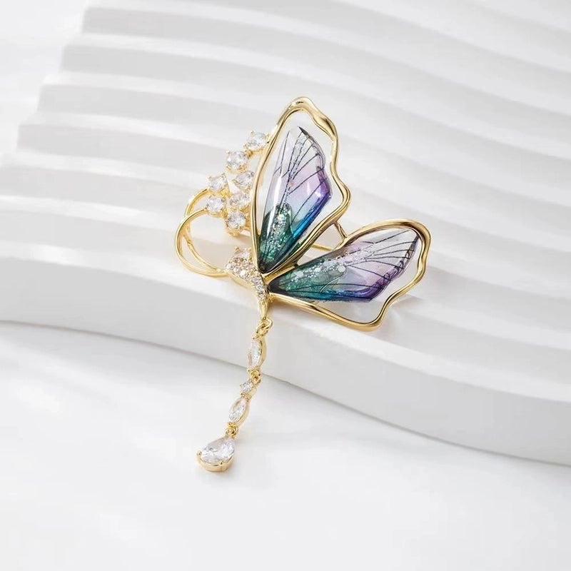 Small Brooch Simple Butterfly Brooch High-end Female Temperament Niche Design Pin New Dragonfly Brooch