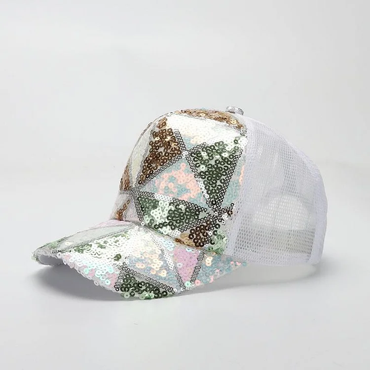 COKK Mesh Cap Women Snapback Sequins Baseball Cap Hats For Women Hip Hop Casual Dad Hat Female Gorro Casquette Bone New