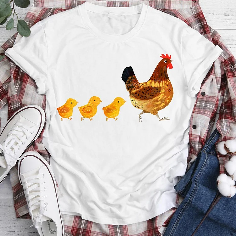 ANB - Chicken and Chicks Classic  Retro Tee Tee -05180
