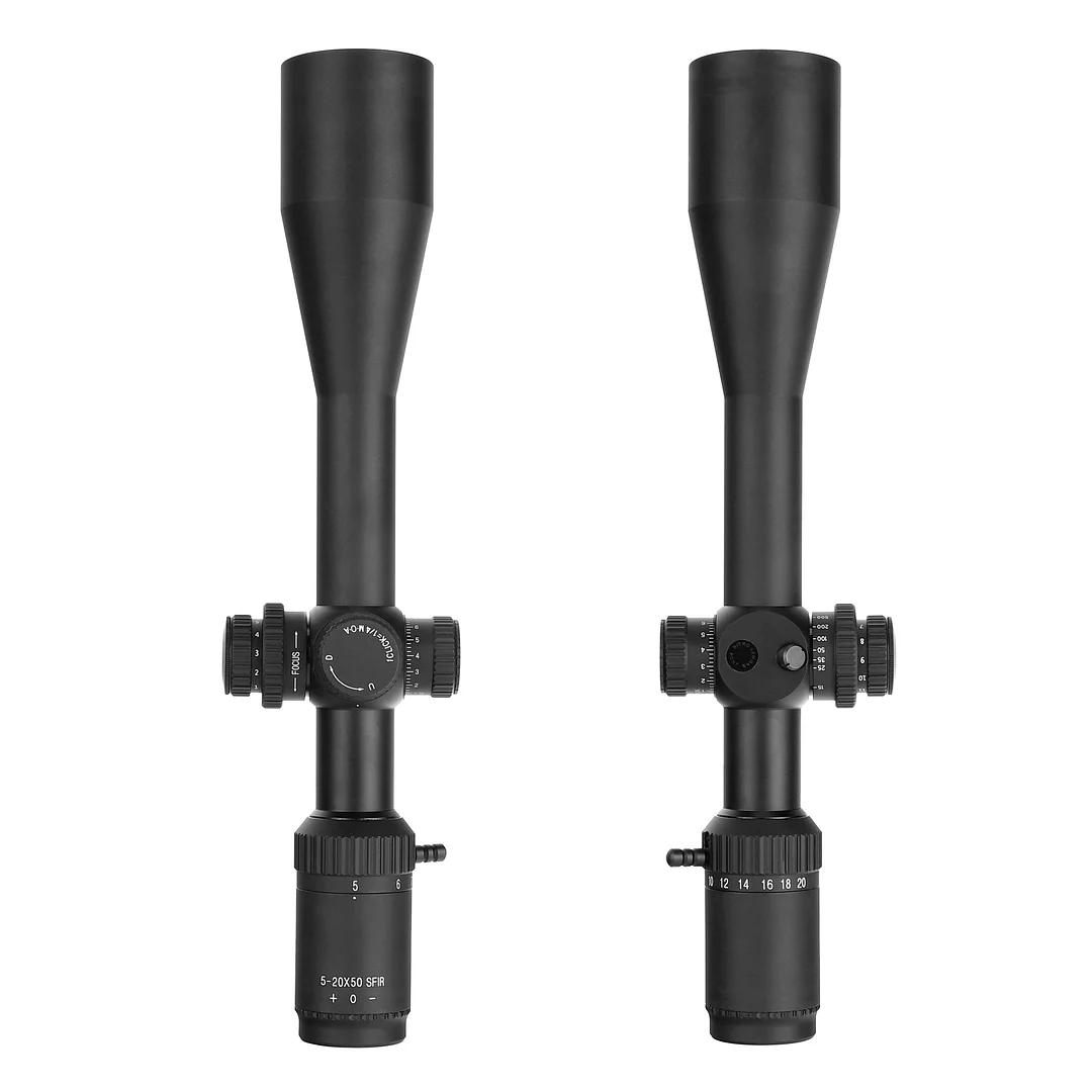 ohhunt® 5-20X50 SFIR Long Range Rifle Scopes 30MM SFP Red Illumination SIDE AO