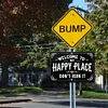 Welcome To Happy Place - Vintage Metal Signs - 20*30cm/30*40cm -  Warning