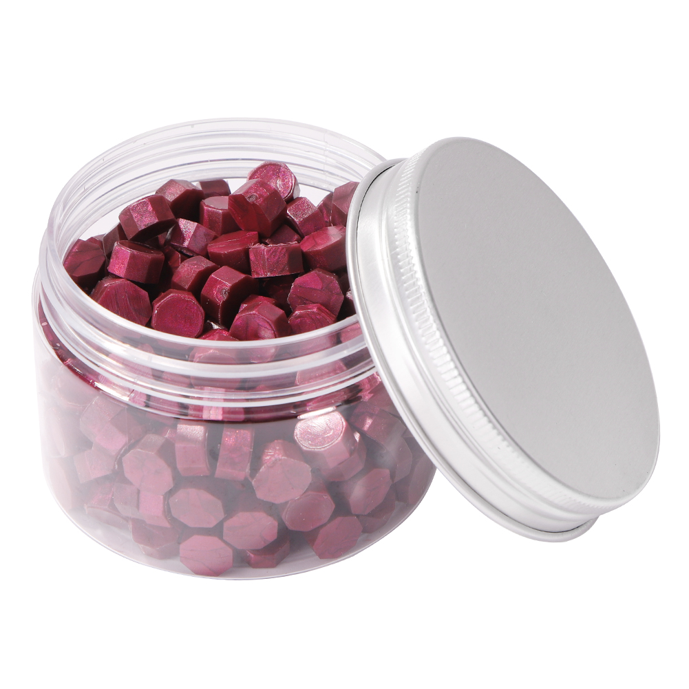 

200pcs Octagonal Wax Seal Beads Purple Red - Wax Seal Stamp, 501 Original