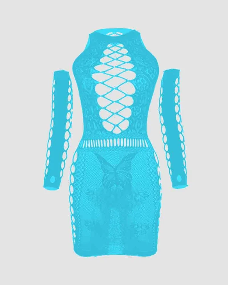 slim fit dress slacks Jessalynn Cut-Out Long Sleeve Maxi Dress Green main image 1