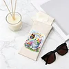 Kit de peinture en diamant pour chat PU &Eacute;tui &agrave; lunettes de soleil kit de peinture en diamant sac &agrave; lunettes pour femmes d&eacute;butantes adultes