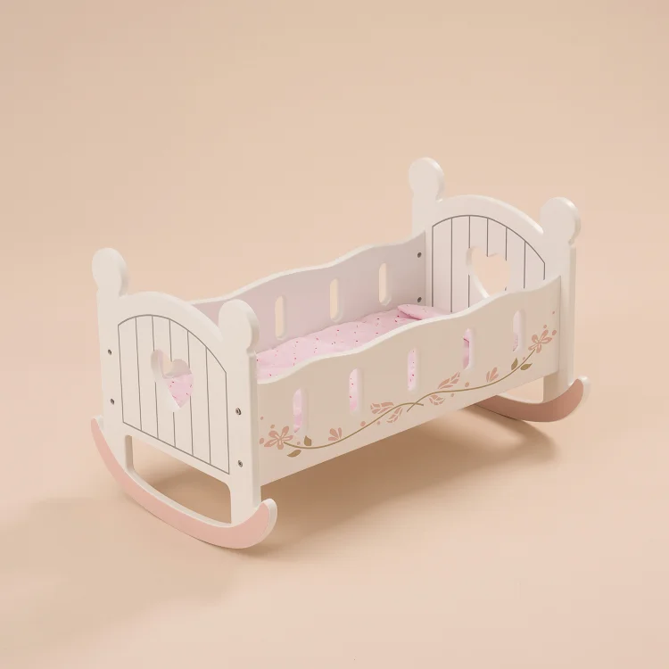 ROBUD Baby Wooden Doll Crib 18inch WRP01	 | Robotime Online