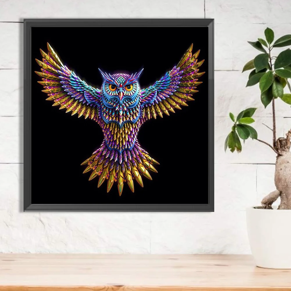 Full Round Diamond Painting 30*30cm - Owl